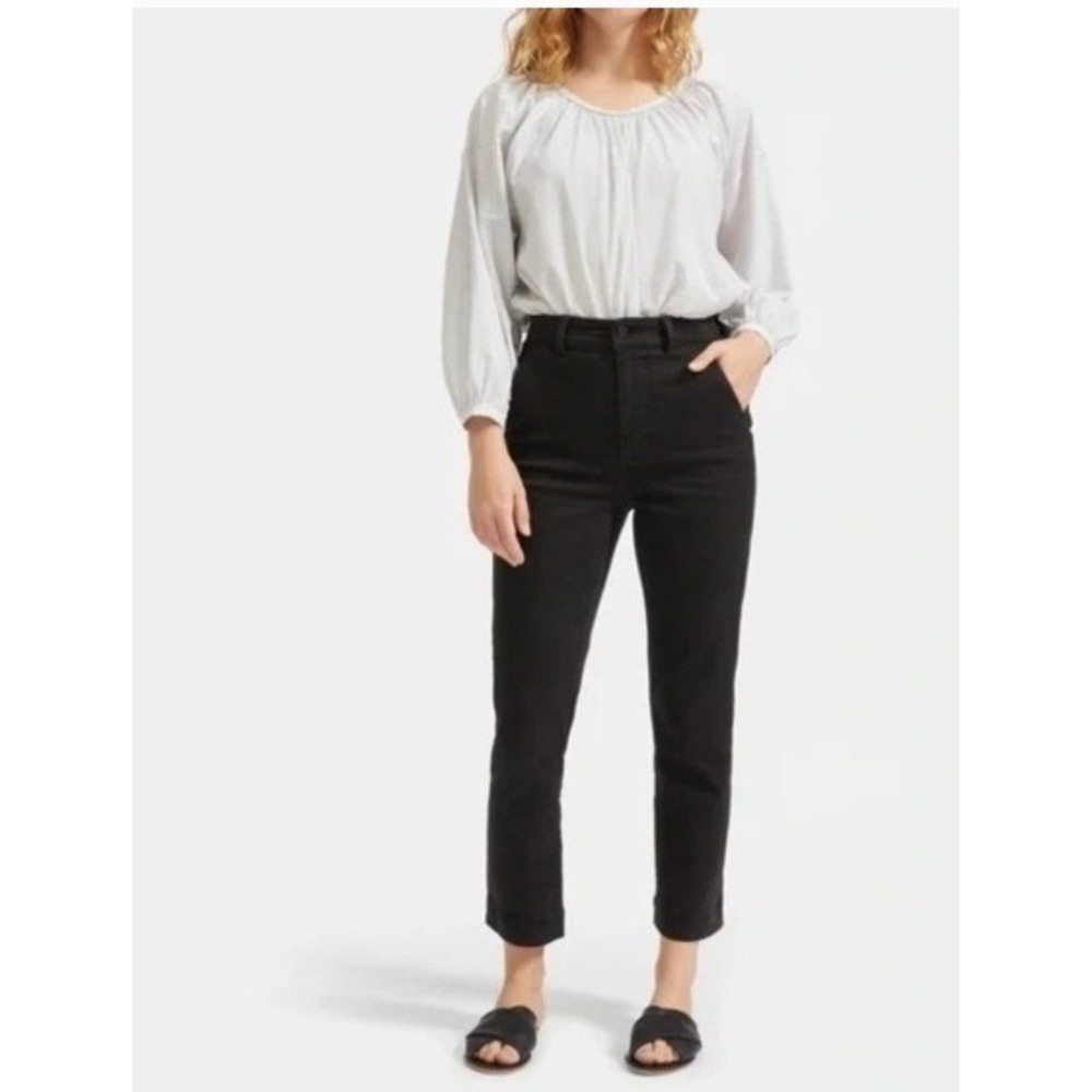 Everlane The Slim Leg Crop Black Denim Jeans Casual Preppy Normcore Classic 6